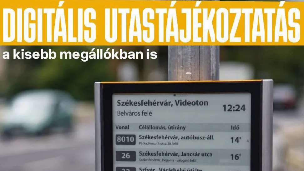 Dinamikus utastájékoztatás buszmegállókban és a kis forgalmú vasúti megállóhelyeken